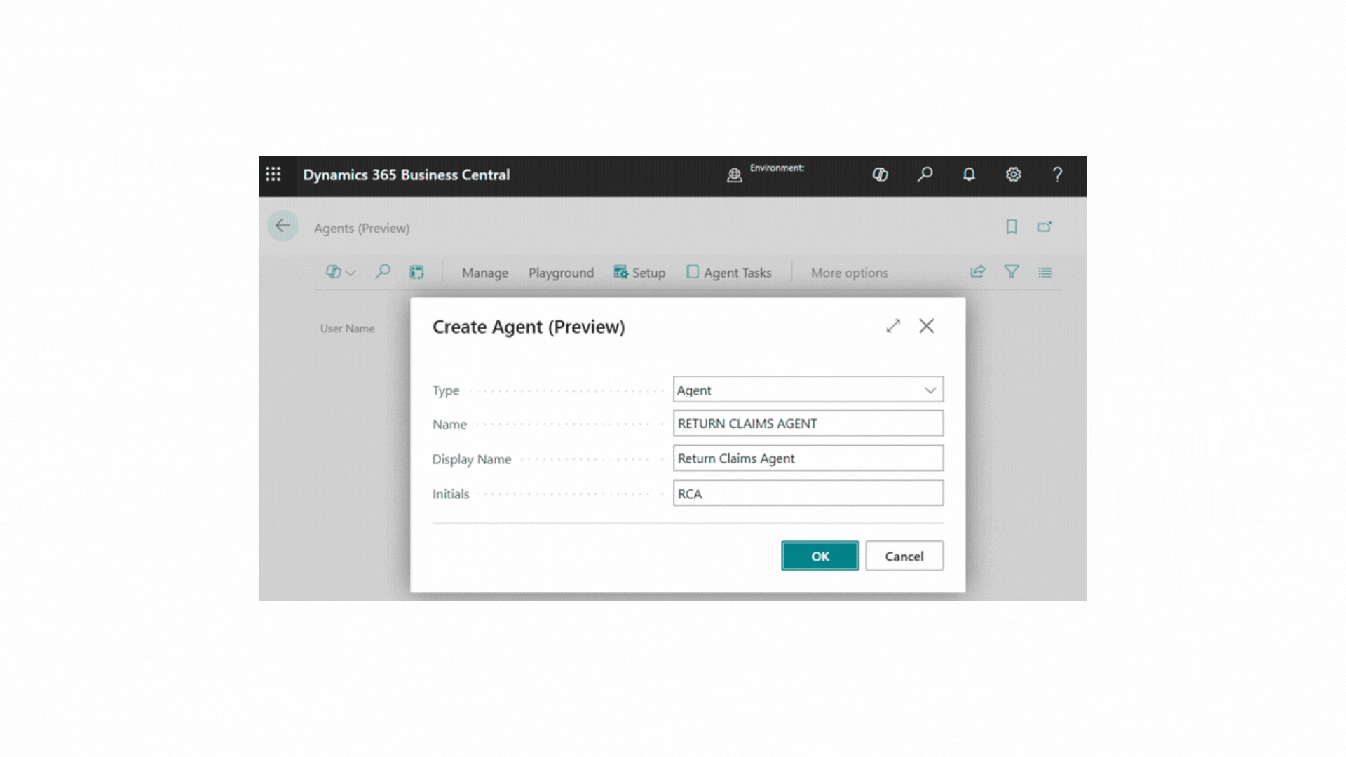 Creating an AI agent in Microsoft Dynamics 365 Business Central